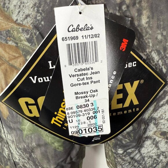 NWT Cabela's Mossy Oak Camo Thinsulate Hunting Pants Size 34 - Picture 2 of 8